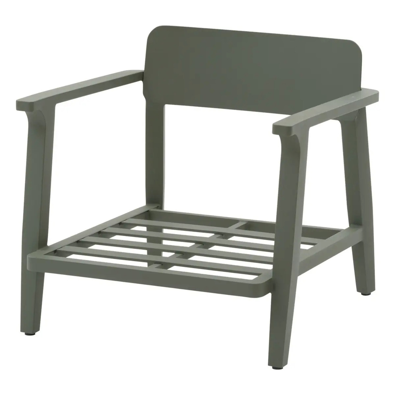 Fauteuil de salon de jardin "Pulpy" vert laurier aluminium et polyester