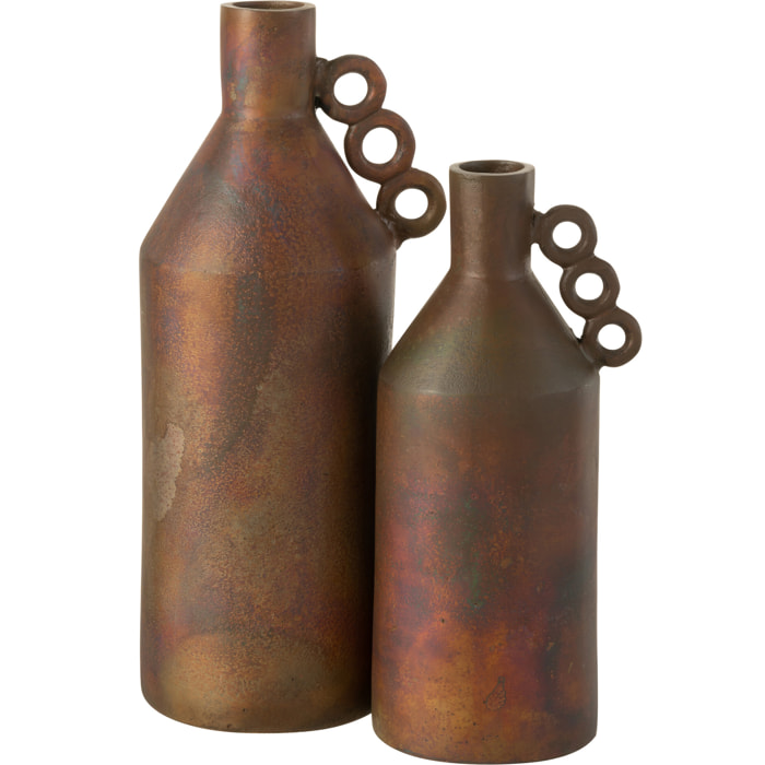 J-Line vase Odin - aluminium - bronze - large - 45 cm de hauteur