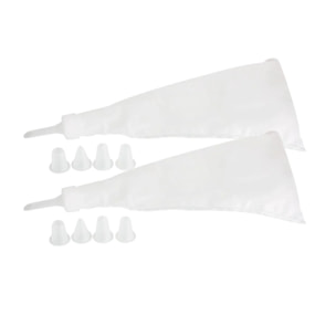 Ensemble de 2 Poches à douille et 10 embouts en plastique 28 cm Zenker Smart Pastry