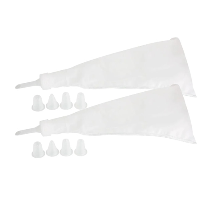 Ensemble de 2 Poches à douille et 10 embouts en plastique 28 cm Zenker Smart Pastry