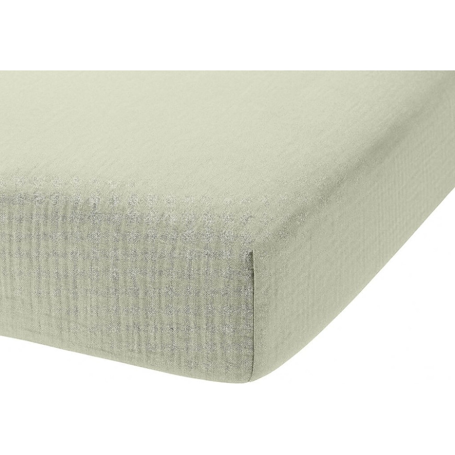 Drap Housse - Bonnet:30cm - 100% gaze De Coton Vert D'eau