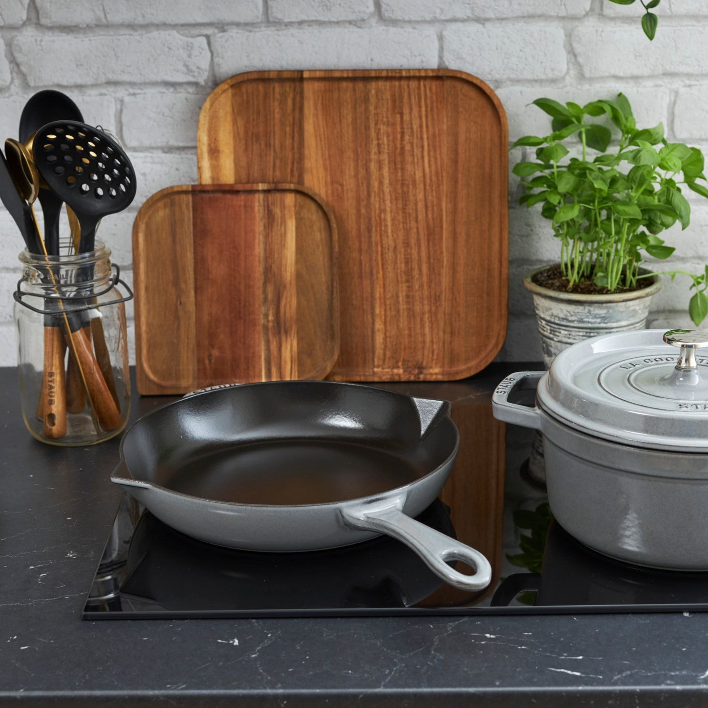 Poêle 26 cm, Fonte, Gris graphite