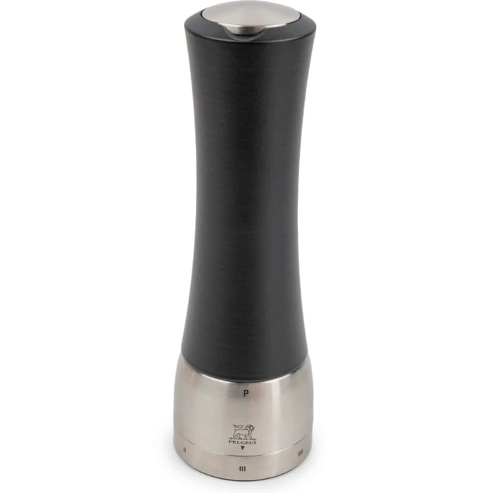 Moulin à poivre manuel en bois et inox u'Select couleur noir mat 21 cm Madras
