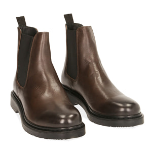 Chelsea boots testa di moro in pelle