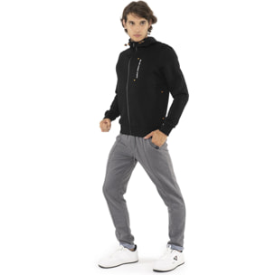 Felpe invernale uomo in neoprene, cappuccio e zip, Leone 1947 Tech