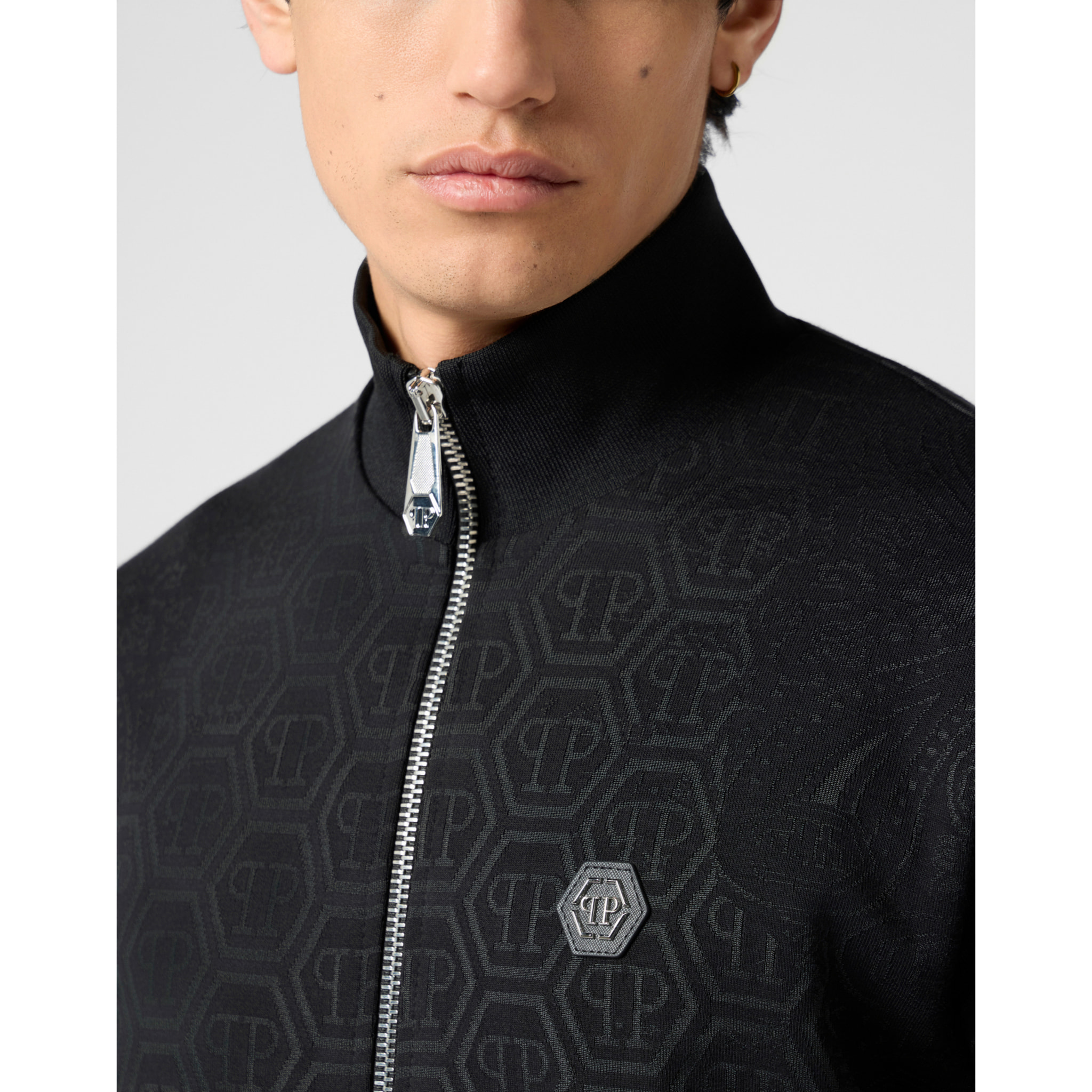 PHILIPP PLEIN Tracksuit Jacket Jacquard Monogram Paisley