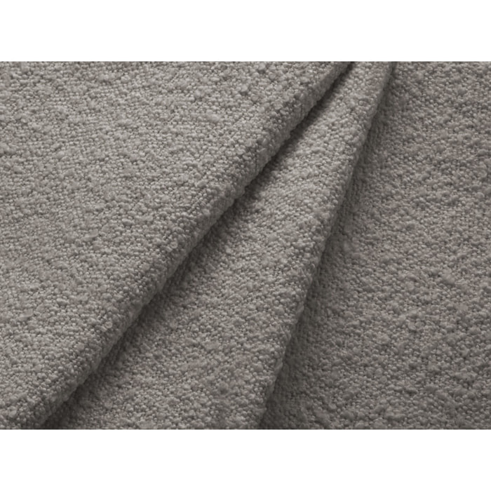 Canapé d'angle gauche convertible avec coffre de rangement "Kyoto" 4 places en bouclé gris