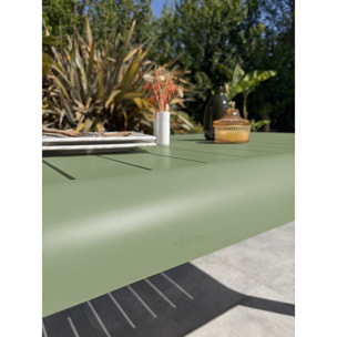 HANOI - Table de jardin en aluminium coloris olive