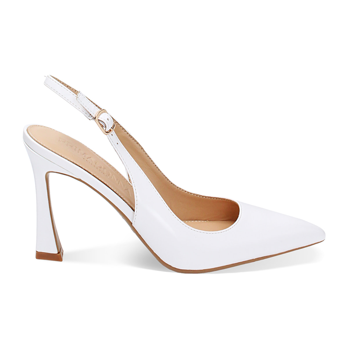 Zapato de tacón Bailarinas blanco en piel