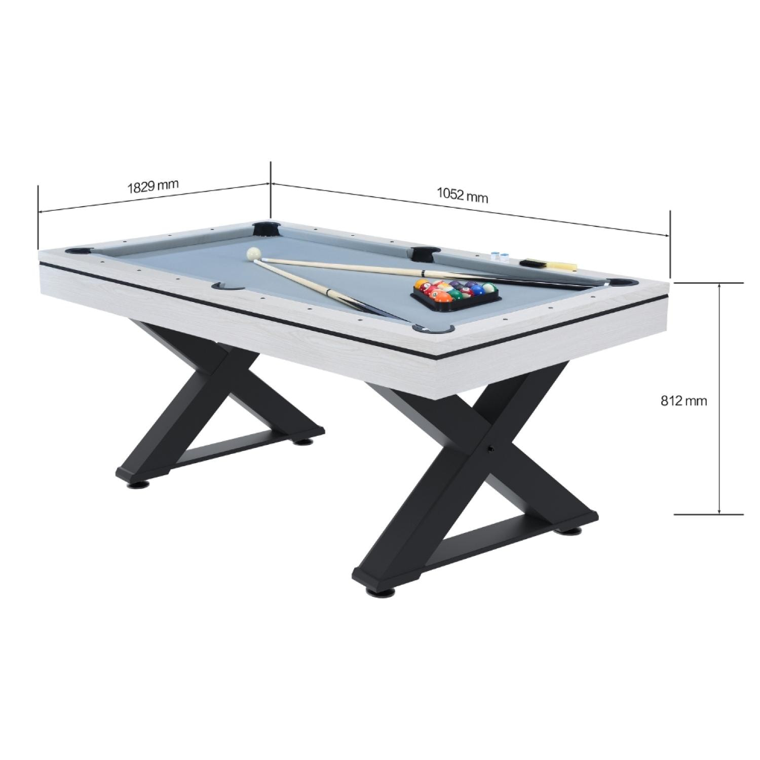 Table multi-jeux, ping-pong et billard en bois blanc ARIZONA