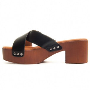 Sandalias de Tacón - Negro - Altura: 5 cm