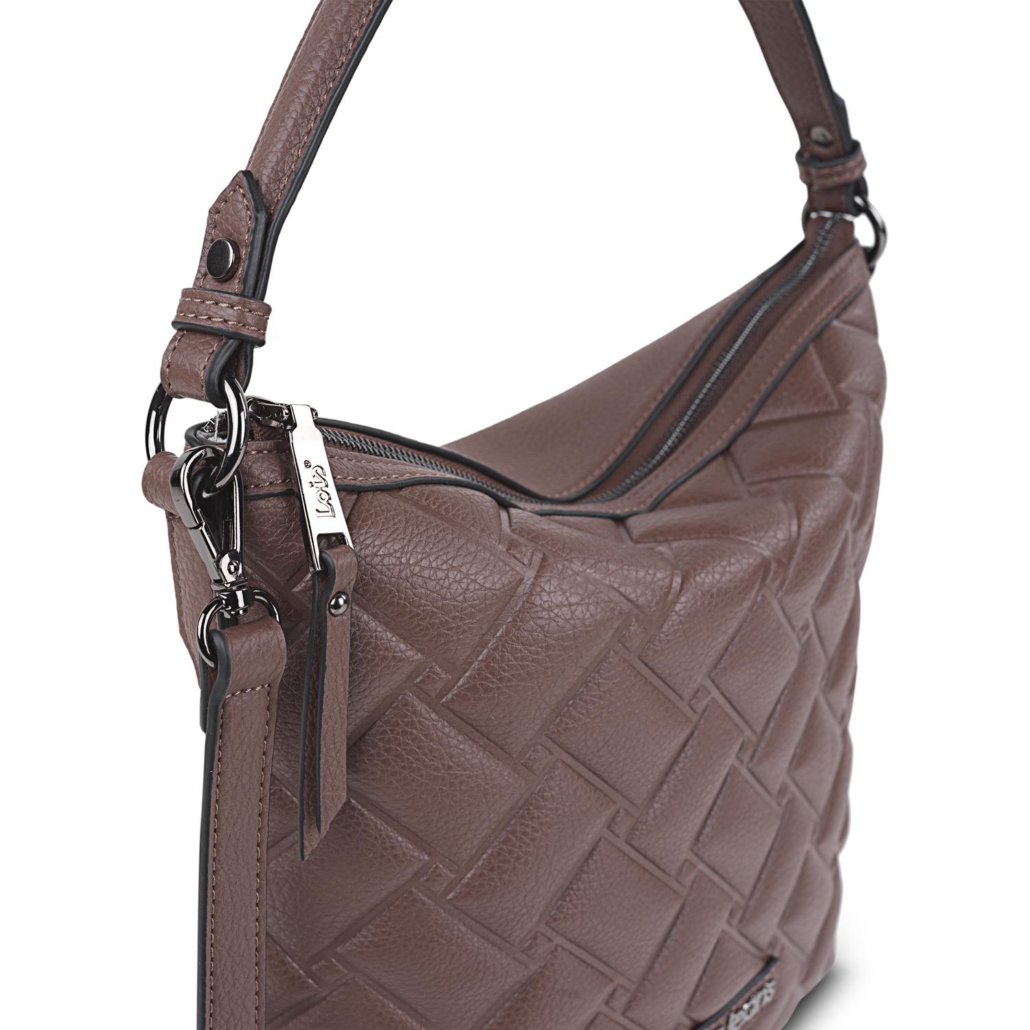 Bolso Hobo-Hombro Lois Dewey Marron Oscuro