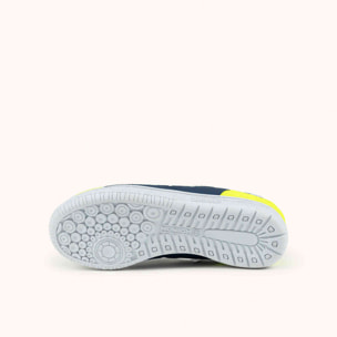 MUNICH G-3 KID 459 Zapatilla de Fútbol Sala Infantil Azul Marino y Amarillo Flúor