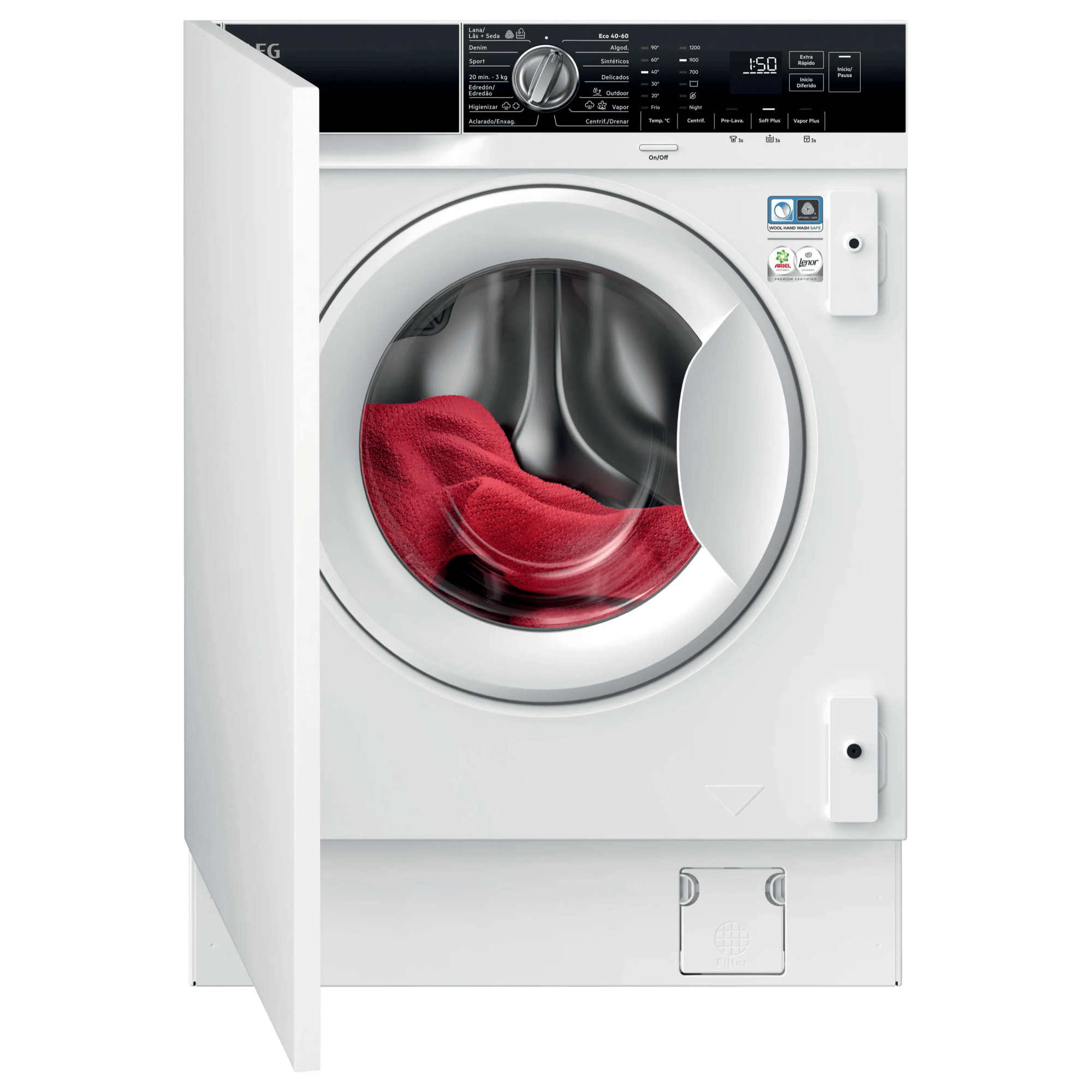 AEG Lavadora integrable Serie 7000 ProSteam® de 8.0 kg LFN7G8434F