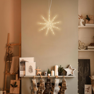 estrella de alambre led colgante con 20 luces led decorativa 30x7x0cm
