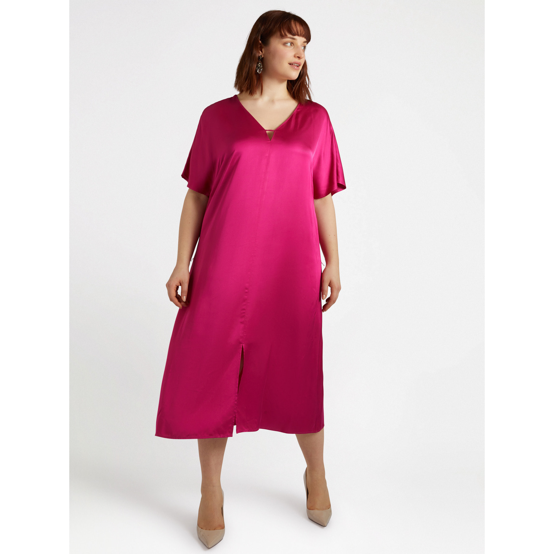 Fiorella Rubino - Vestido largo de viscosa LENZING™ ECOVERO™ - Fuchsia
