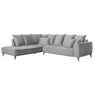 Canapé d'Angle Gauche Tissu Altamo, 4 Places, Housse Déhoussable, Style Scandinave