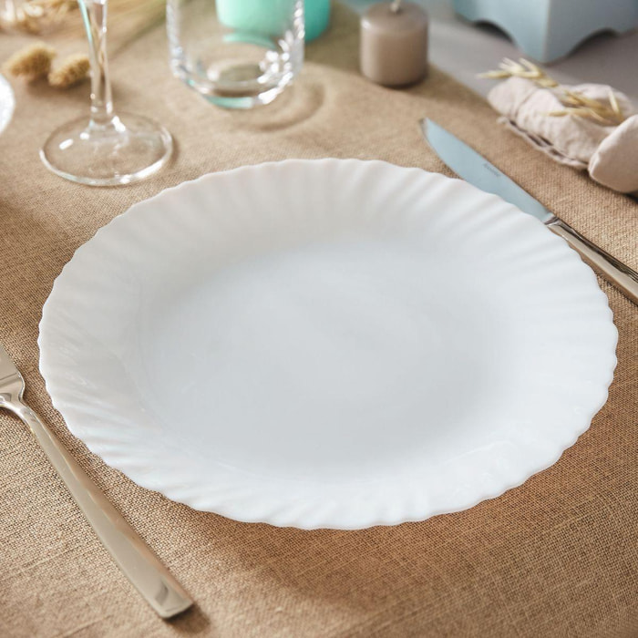 Assiette blanche 25 cm Feston - Luminarc