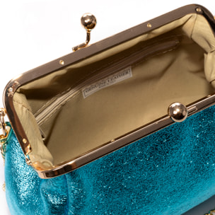 Ambivere bolso de mano Mujer. Piel auténtica Gamuza acabado lacado brillante.