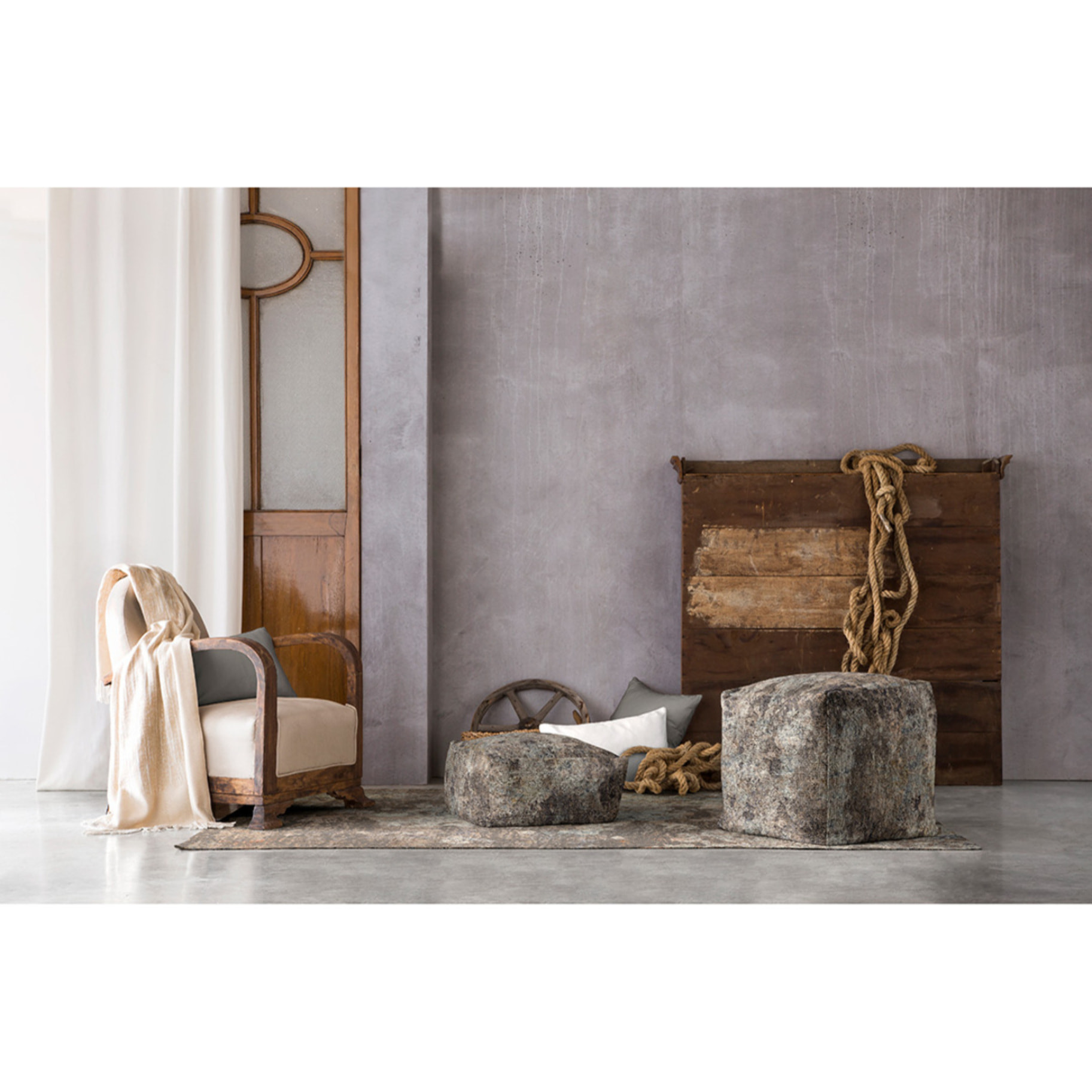 Pouf amovible en coton NAF NAF GROOT