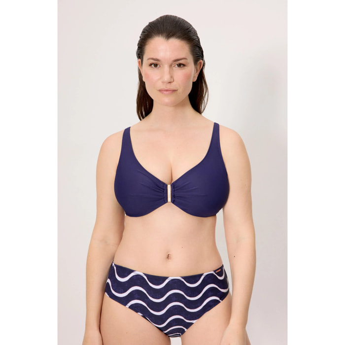 Top bikini contenitivo Blu