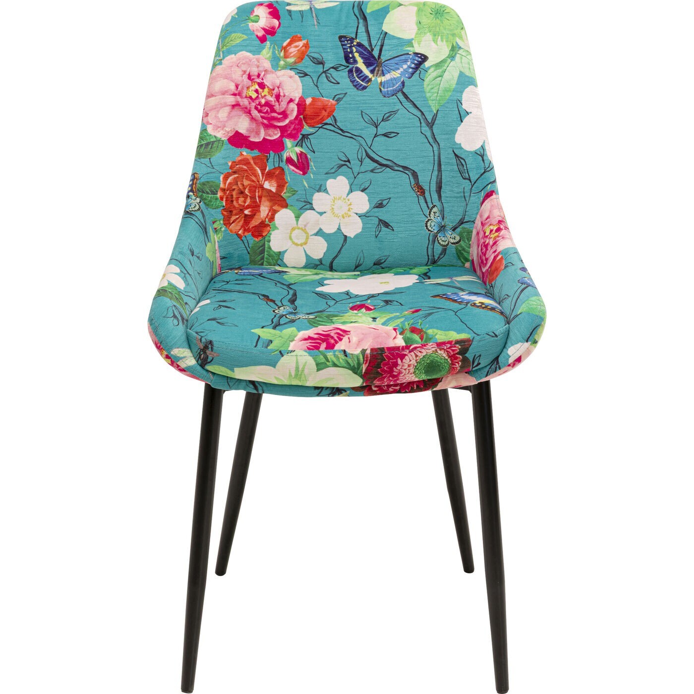 Chaise East Side Flower Fever bleue Kare Design