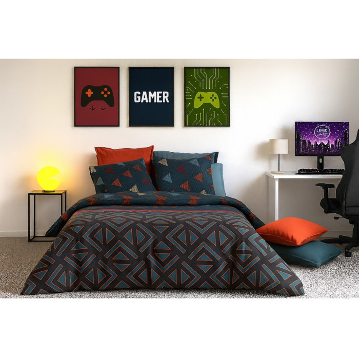 Parure Housse De Couette 3pcs 100% coton 57fils Holi