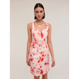 Motivi - Vestito bustier fantasia chinè - Rosso