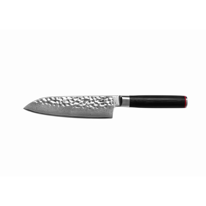 Couteau Santoku | Lame 180 mm | Acier Inoxydable Japonais Damas