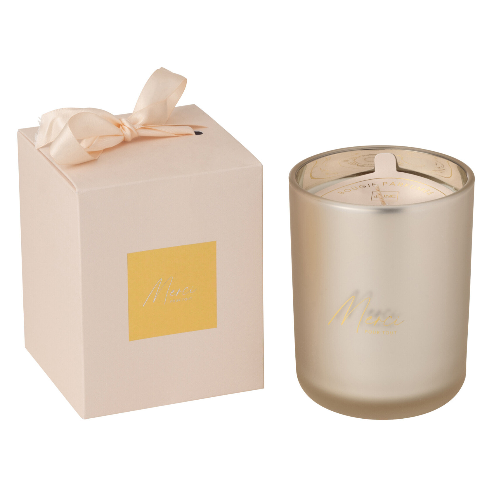 J-Line bougie Parfumée Merci - beige - large - 65H