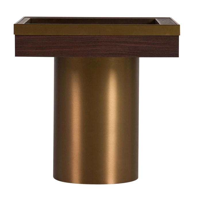 Mesa Auxiliar Mdf Acero Inoxidable Noblesse 50x50x50 Cm