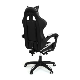 Fauteuil spécial gaming - Noir - Blanc