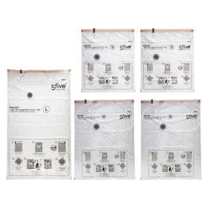 Lot de 5 sacs compresseur "Air-Flat"