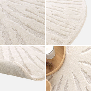 Tapis intérieur rond Ø160cm crème Helen