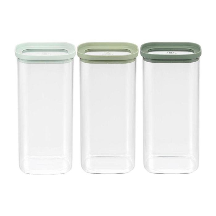 Lot de 3 bocaux en verre 2000ml