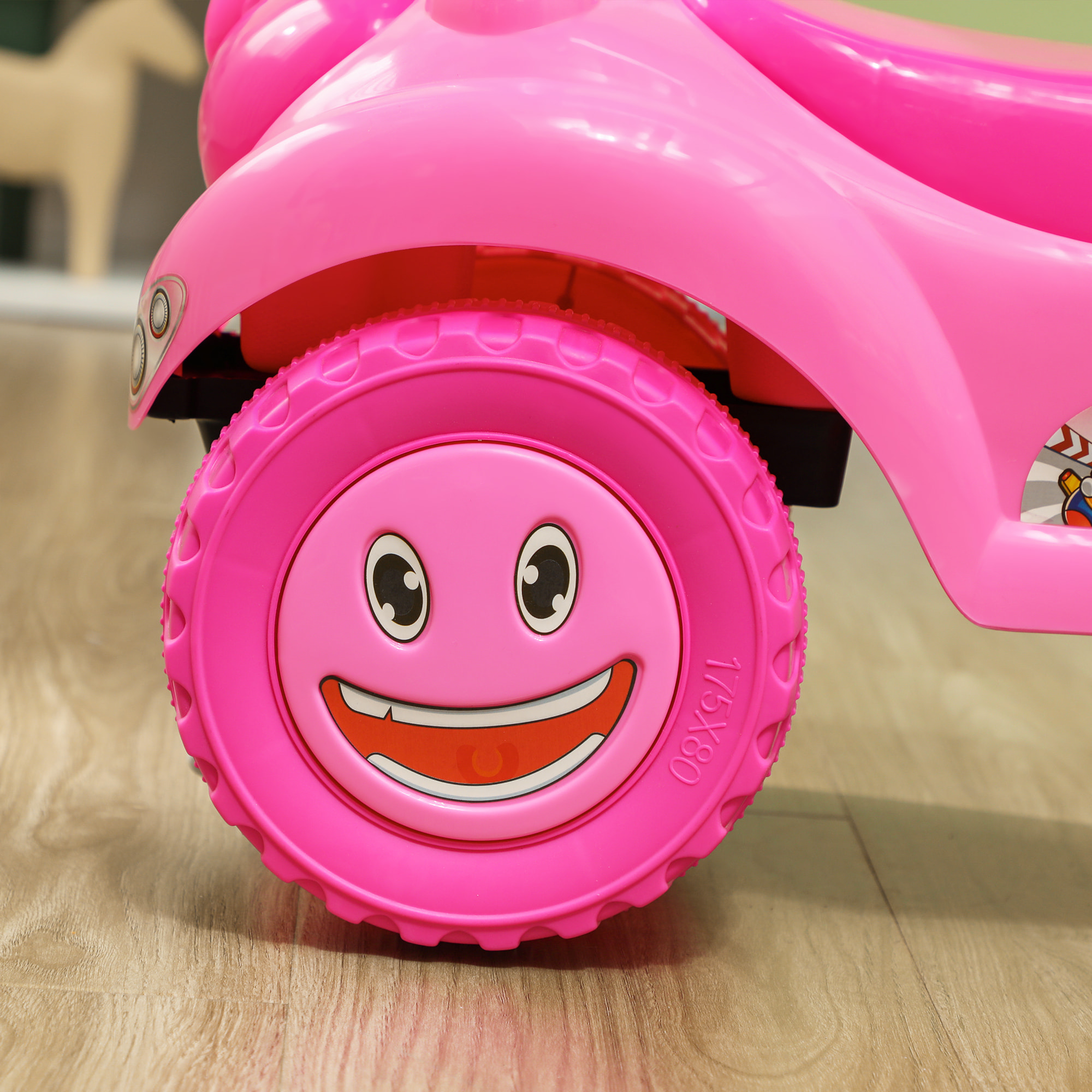 Porteur enfant rover spatial 2 coffres effets sonores lumineux rose