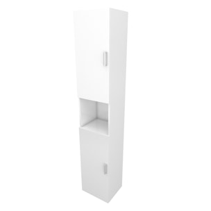 Meuble colonne pour salle de bains 35x30x182 cm - Blanc laqué - THRIFTY 35