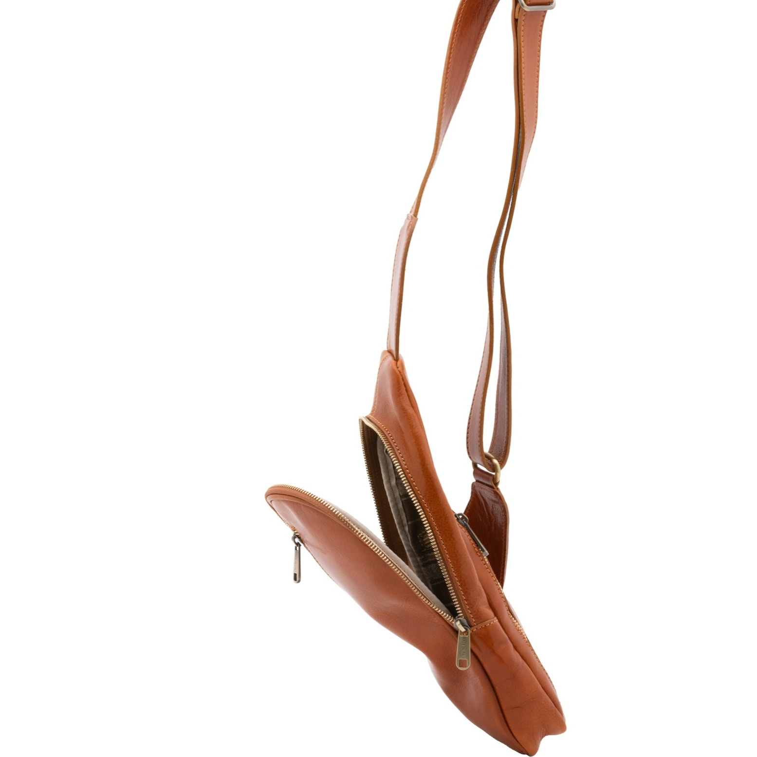 Borsa a tracolla uomo in vera pelle - Modello False - Made in Italy - 35.0 x 16.0 x 5.0 cm
