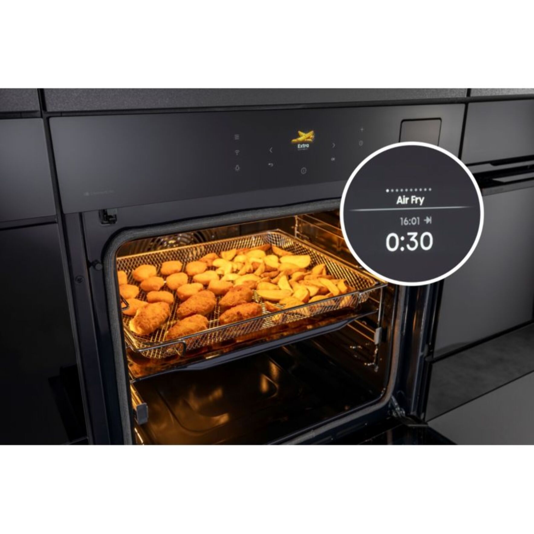 Four encastrable HISENSE BAS614P8B - Catalyse, Air Fry, Ajout Vapeur Steam Add, Grand Volume 77L