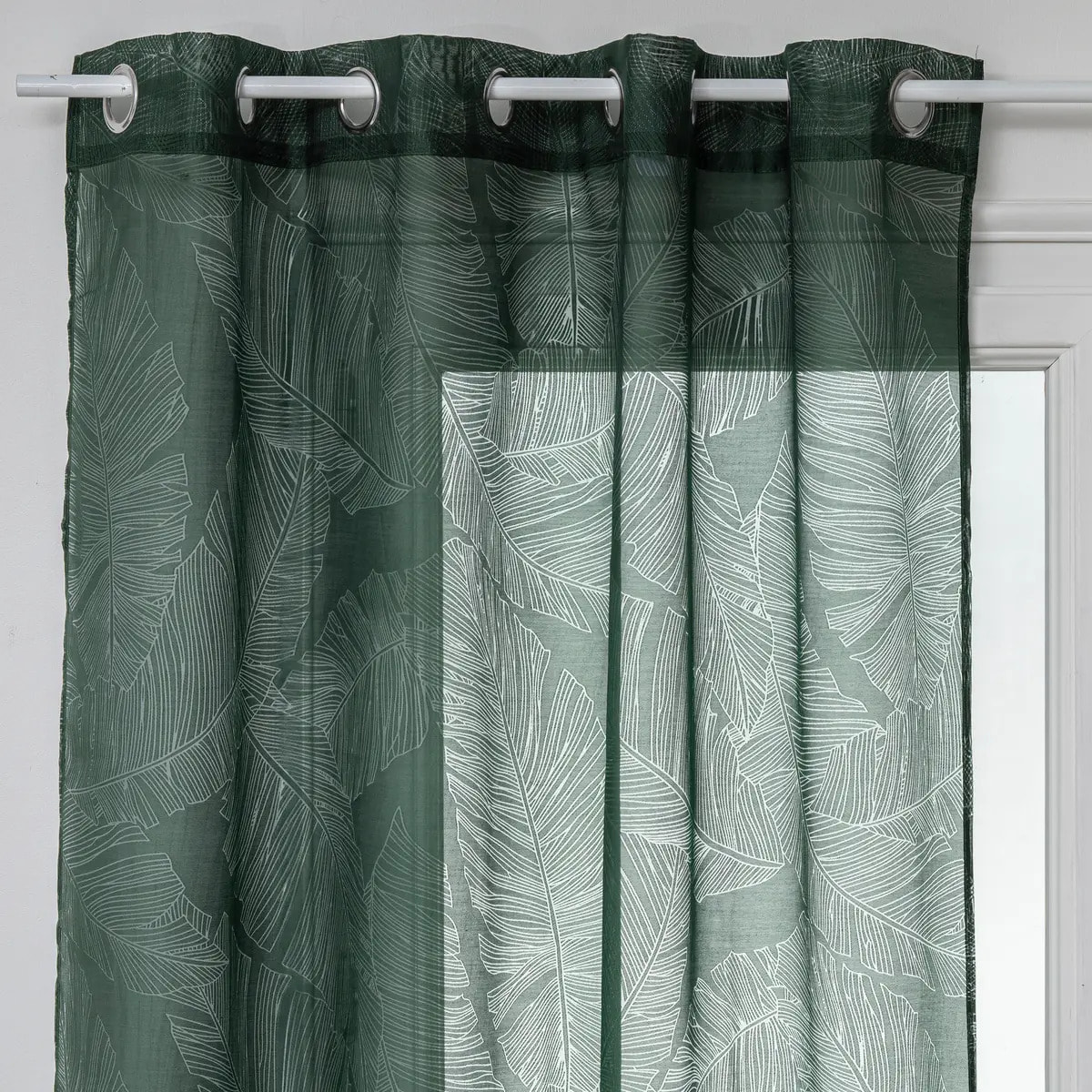 Voilage "Devo" vert cèdre 140x240cm