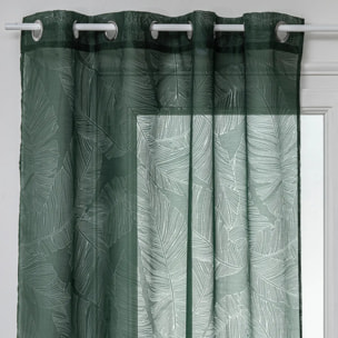 Voilage "Devo" vert cèdre 140x240cm
