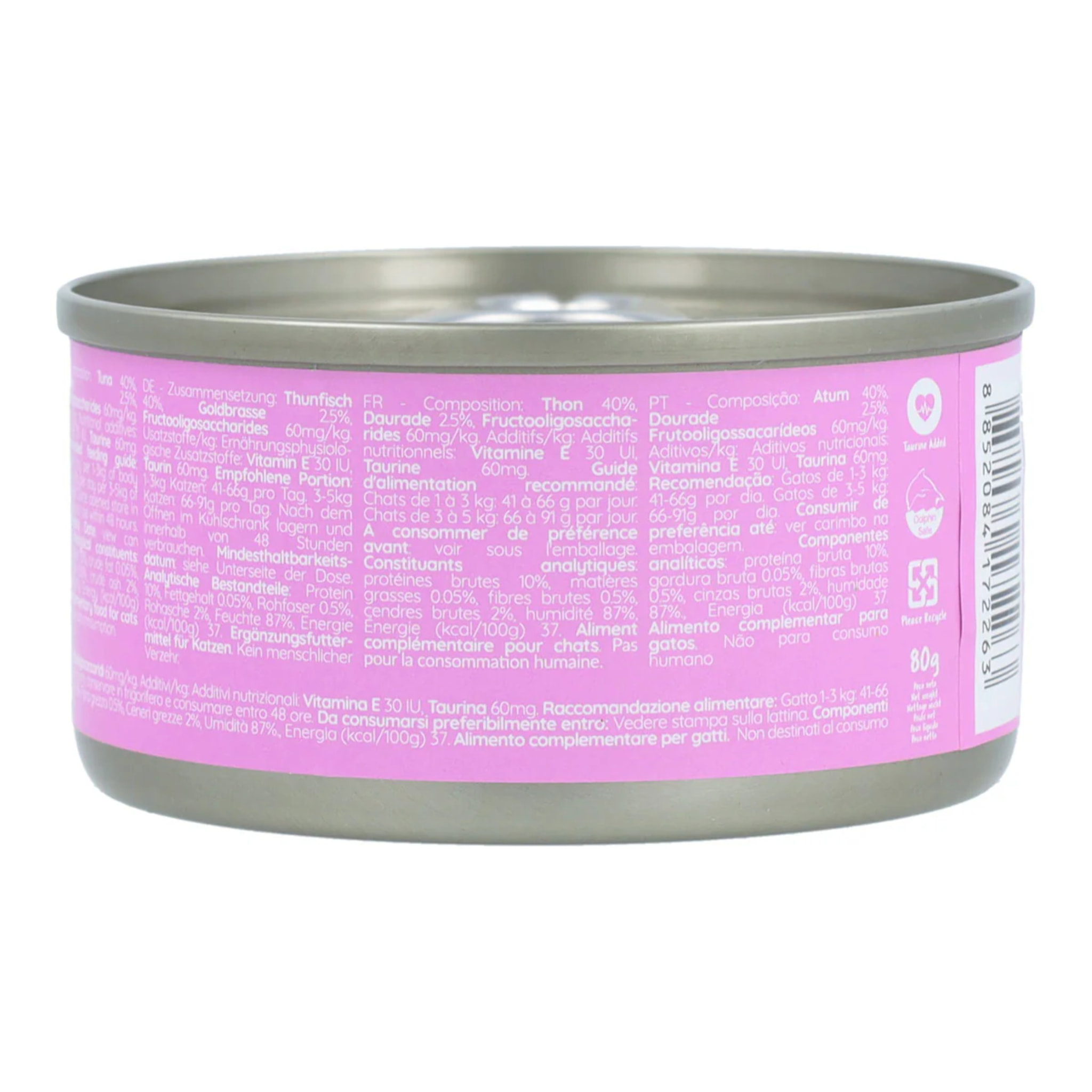 24x Kit Cat Lata Toppers - Atún & Dorada 80 g Comida húmeda para gatos