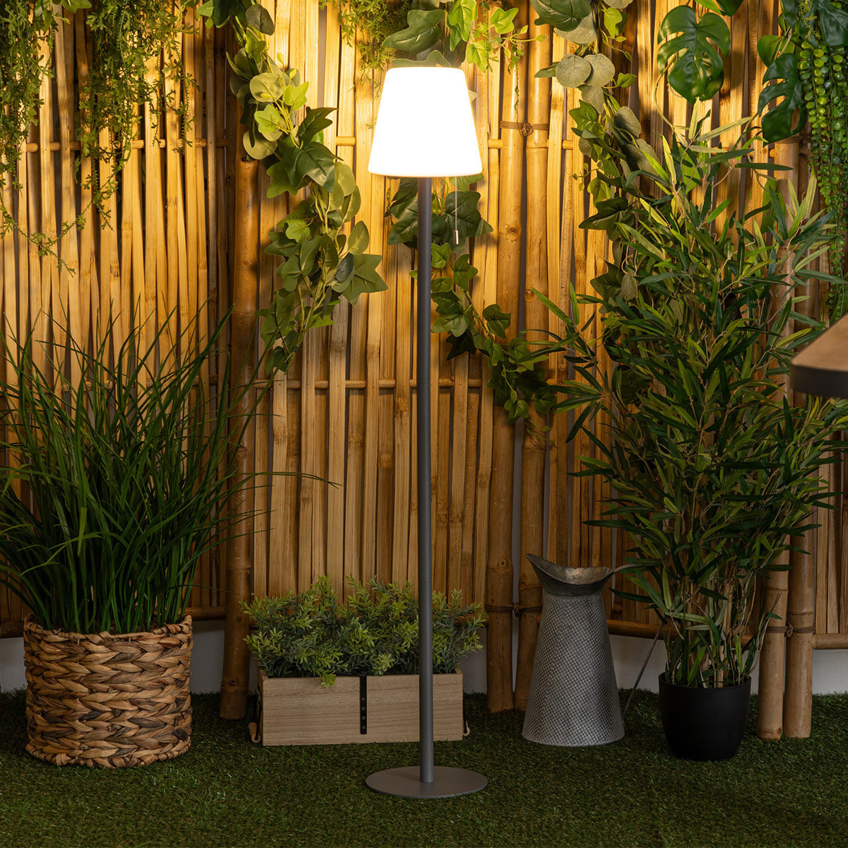 Lampadaire extérieur "Zack" H108cm graphite