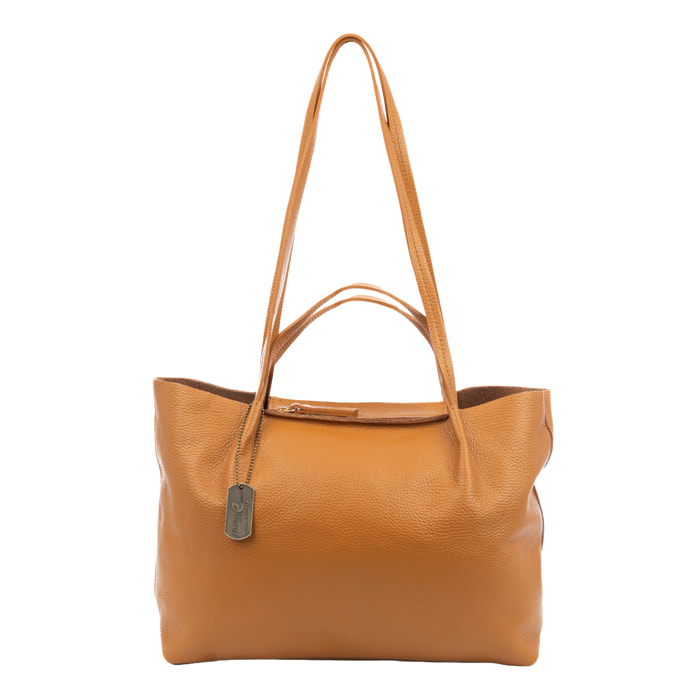 Battaglia Bolso tote Mujer. Piel auténtica Dollaro.