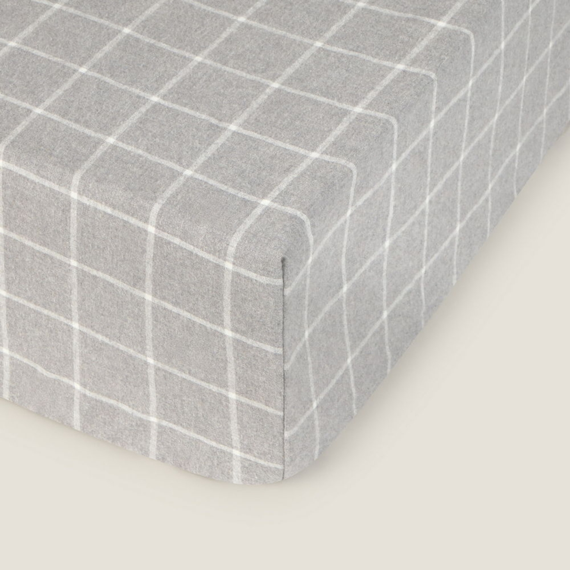 Bajera algodón franela cuadros Onfra color gris Franela de algodón