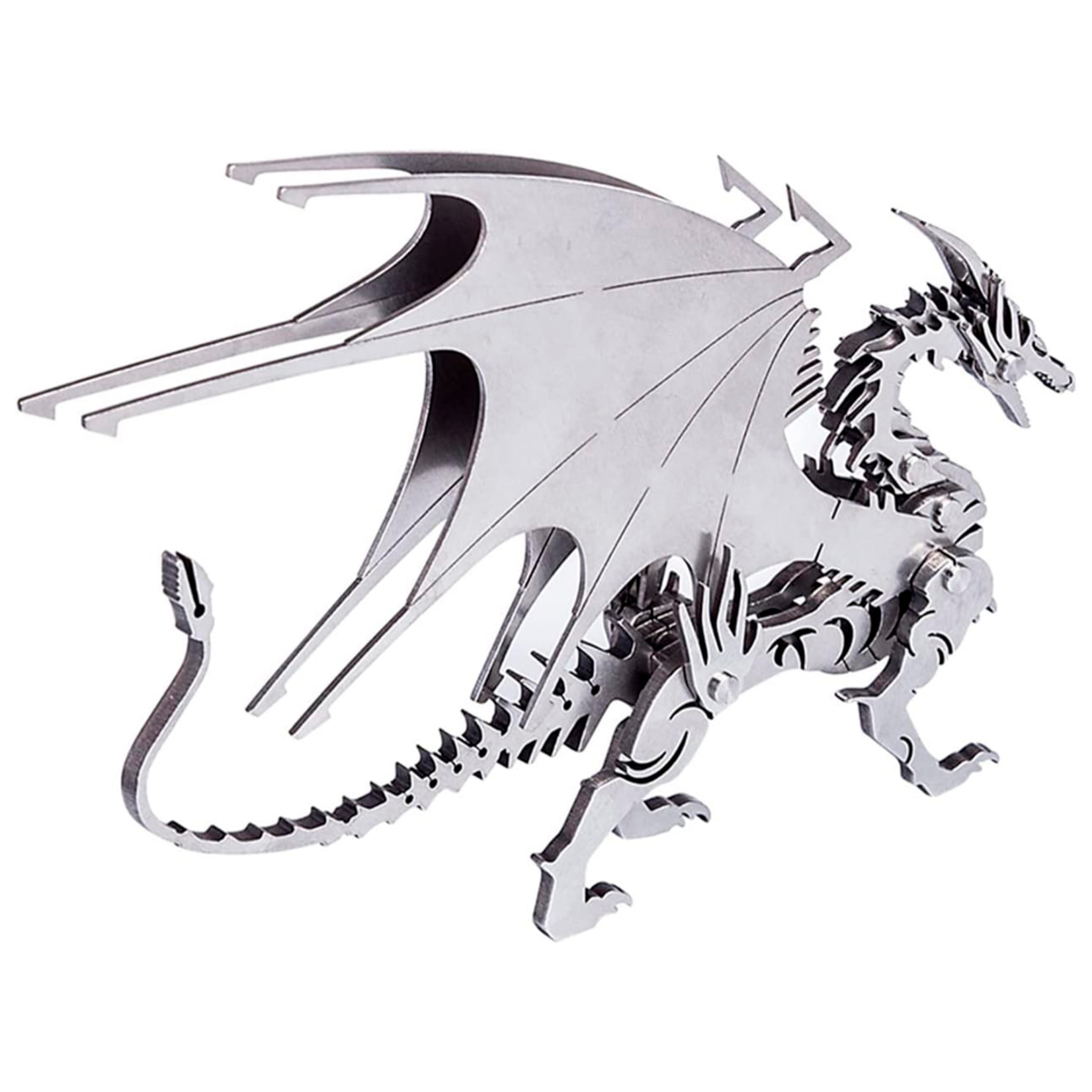 Maqueta 3D de acero inoxidable. Modelo Dragón.