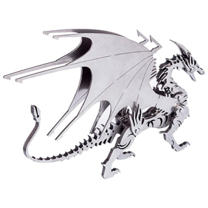 Maqueta 3D de acero inoxidable. Modelo Dragón.