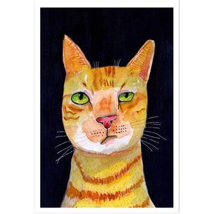 Affiche enfant chat roux  Affiche seule