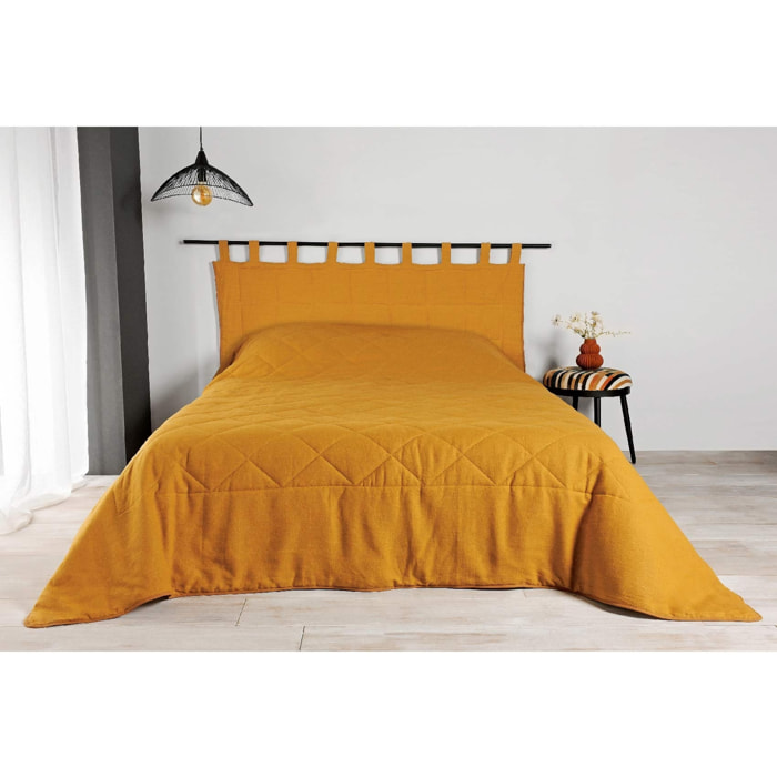 Tête de lit à pattes en 100% lin - Cuivre