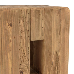 SANDY - Tabouret carré 30x30cm bois Pin recyclé